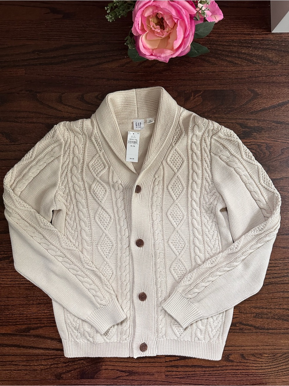 NWT Gap Kids Fisherman sweater, size 12/XL